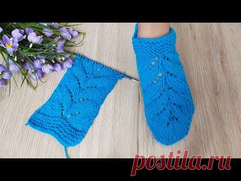 АЖУРНЫЕ СЛЕДКИ СПИЦАМИ/БЕЗ ШВА