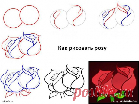 21 вариант как рисовать розу