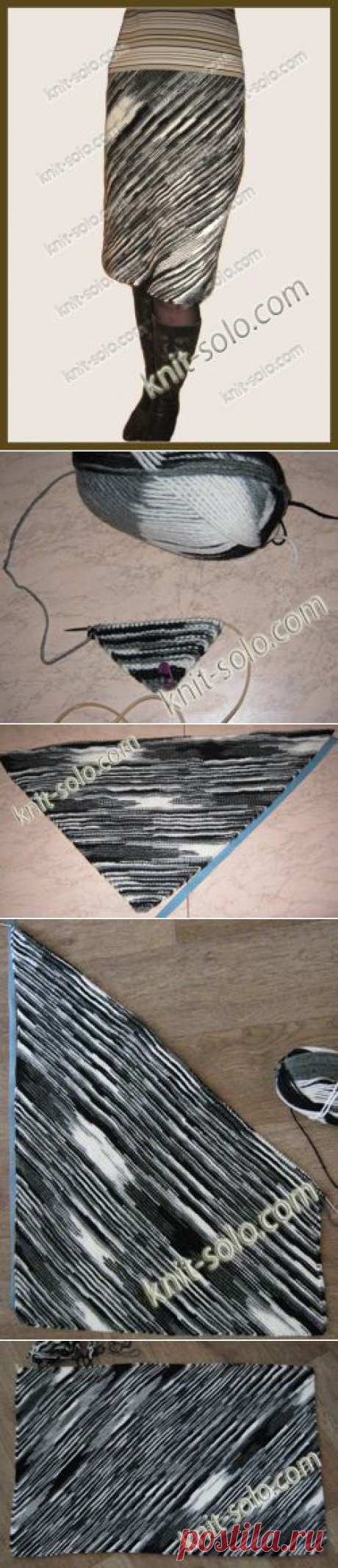 Юбка спицами. Пошаговое фото с описанием - knit-solo.com