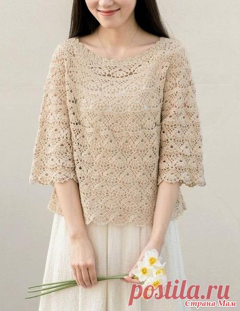 Блуза и платье по одной схеме. - Все в ажуре... (вязание крючком) - Страна Мам