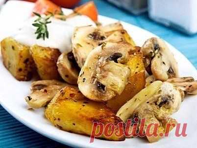 Картошка с шампиньонами в мультиварке
