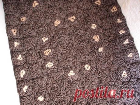 Купить ковёр "Ножки достойны мягкости и уюта" - коричневый, ковер ручной работы, ковер