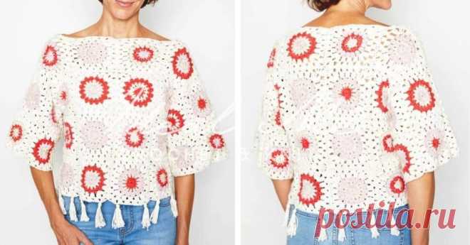 Granny Square Sweater Crochet Pattern - Ideal Me