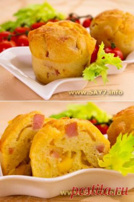 Маффины с сыром и ветчиной