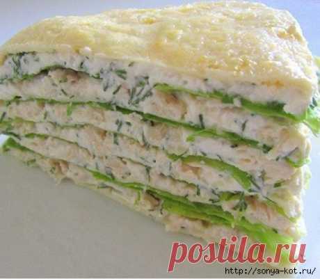 Белковый торт с куриной грудкой для сушки