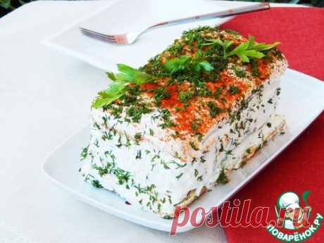 Закусочный торт с брынзой и шпинатом - кулинарный рецепт
