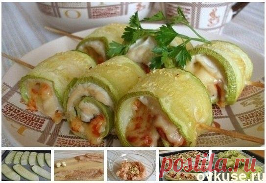Рулетики из кабачков с куриным мясом - Простые рецепты Овкусе.ру