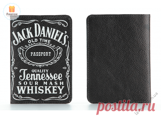 Jack Daniels - Кожаная обложка на паспорт с логотипом виски Джек Дениелс  → Купить за 199 грн. → Цена, Отзывы
