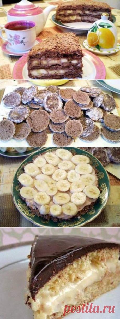Шоколадно-банановый торт - Простые рецепты Овкусе.ру