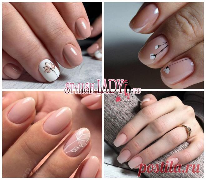 Весенний бело-бежевый маникюр - идеи с фото