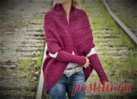 Простейший способ связать жакет и митенки | Идеи рукоделия | Яндекс Дзен