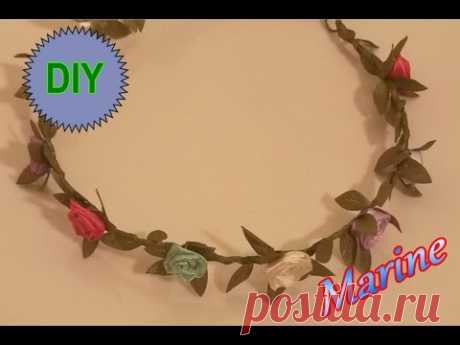 DIY Нежный венок на голову не сложно