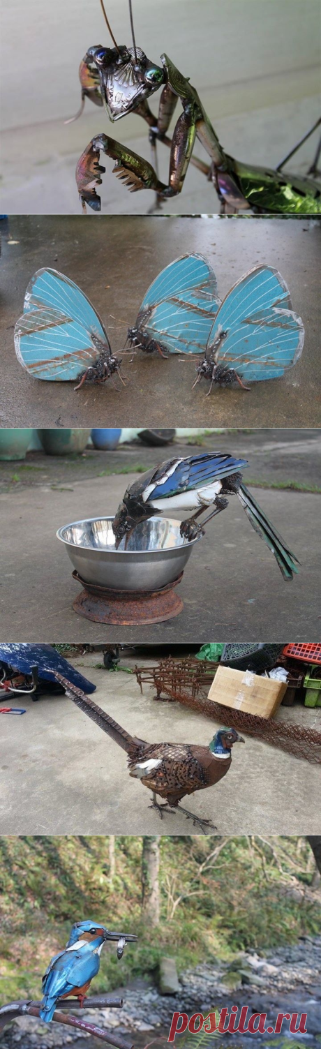 Необычайные создания, выполненные из металлолома