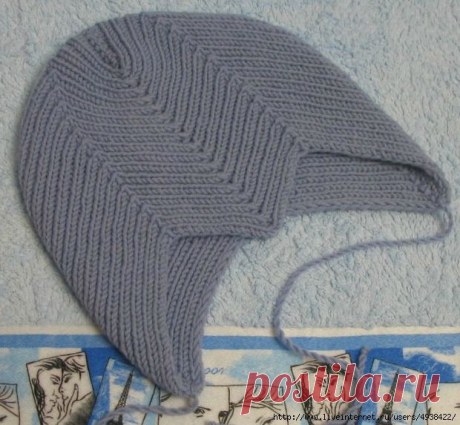ДЕТСКАЯ ШАПОЧКА С МЫСИКОМ. BABY HAT BY OLGA DRYGANETS