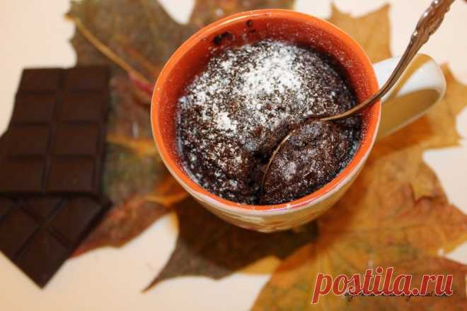 Шоколадный кекс в кружке - cofe-i-chokolat