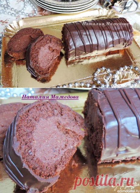 Шоколадный рулет с арахисовым пралине &quot;Трюфельный&quot; | Кулинарные рецепты от «Едим дома!»