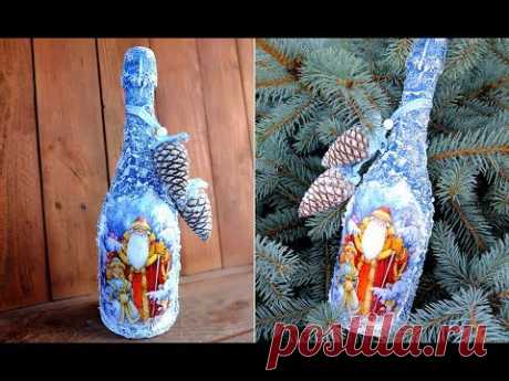 DIY: Декор Новогодней Бутылки Шампанского Своими Руками\новогоднее шампанское