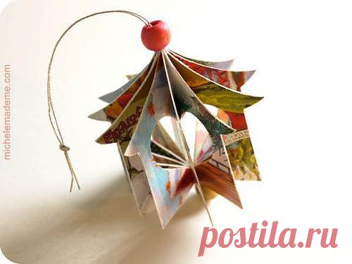 ДОМИК-СЕРДЦЕ ИЗ СТАРЫХ ОТКРЫТОК МК