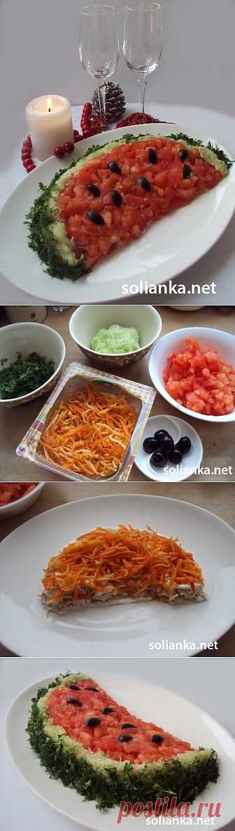 Салат с копченой куриной грудкой
