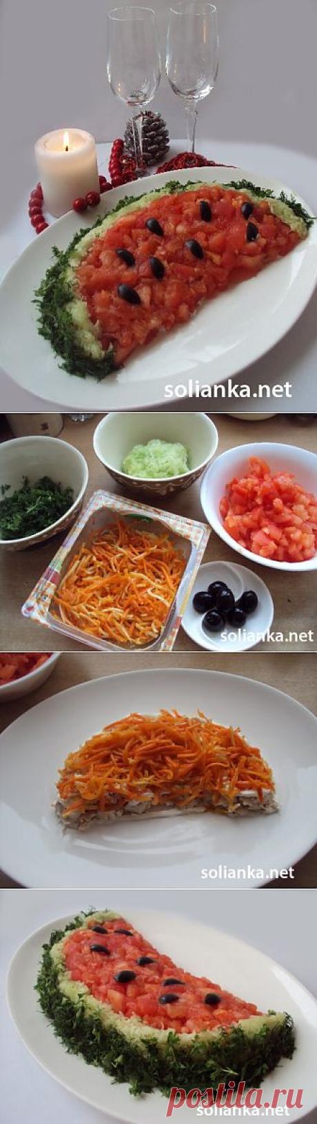 Салат с копченой куриной грудкой