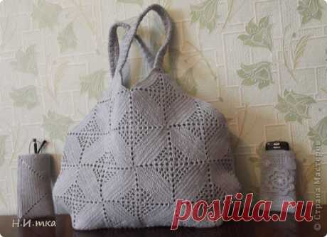 Вязание крючком - Сумка из квадратных мотивов-5 » Поиск мастер классов, поделок своими руками и рукоделия на SearchMasterclass.Net