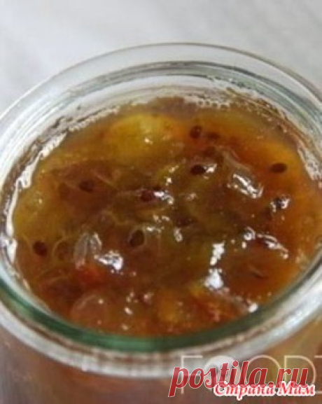 Чатни из крыжовника. Чатни - это разновидность индийских кисло-сладких соусов. Их обычно подают к мясу. Эти соусы не жидкие и не однородные. По консистенции больше похожи на варенье.