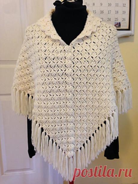 1 2 3 Shawl & Poncho pattern by Jean Marie (JMSQ) Adult size calls for a J hook. To make for a newborn, use baby or sportweight yarn and an F or G hook