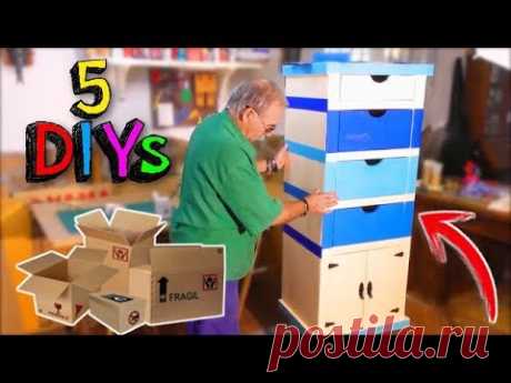 5  COOL CARDBOARD CRAFTS AND IDEAS