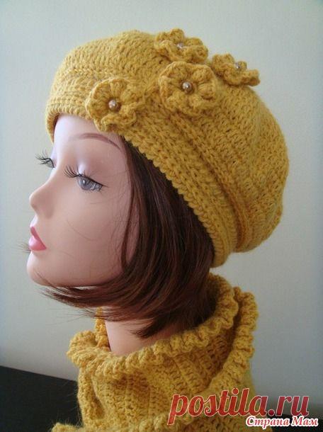 Комплект "Лунный свет": берет и шарф. Крючком. Авторский мастер-класс Марины Феддер. / Страна Мам