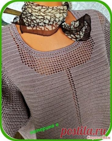 Туника крючком с имитацией жилета