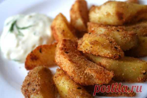 Потрясающе вкусный картофель в панировке с пряностями