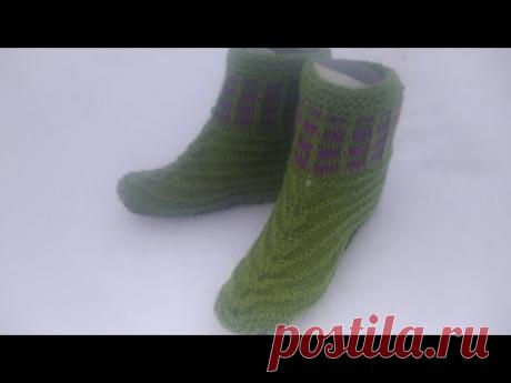 МК/"УЮТНЫЕ"БАШМАЧКИ ДОМАШНИЕ/ЧАСТЬ1/БЕЗ ШВОВ