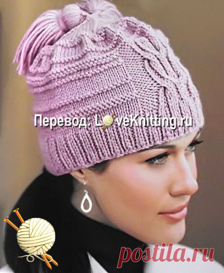 Шапка с  кистями | Loveknitting.ru
