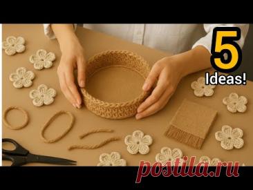 5 Cute Jute Basket Ideas You've Never Seen Before/Crafts with Trash