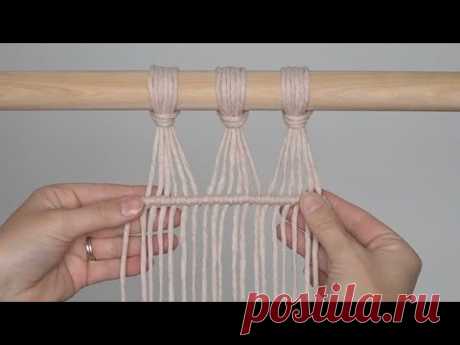(1) DIY Macrame Tutorial: How to Start Your Work - Lark’s Head Knot with Multiple Cords! - YouTube