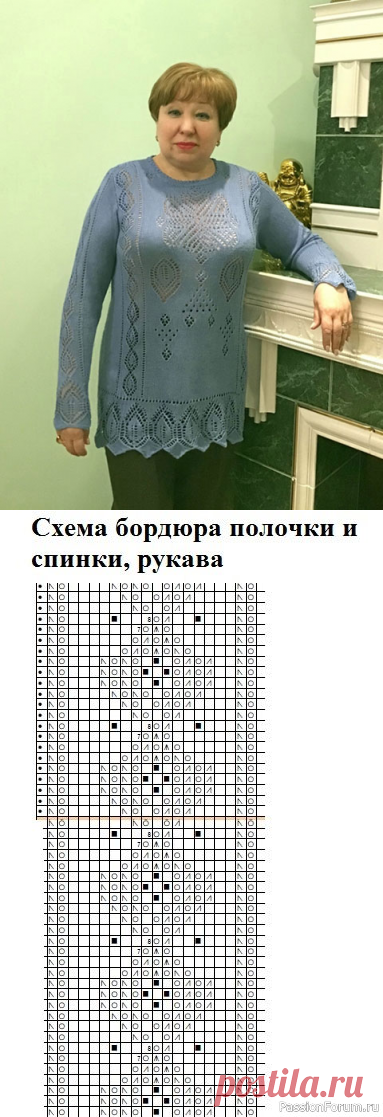 Туника для полных женщин | Вязание для женщин спицами. Схемы вязания спицами