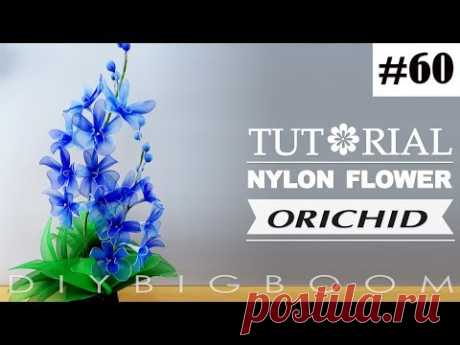 Nylon stocking flowers tutorial #60, How to make nylon stocking flower step by step