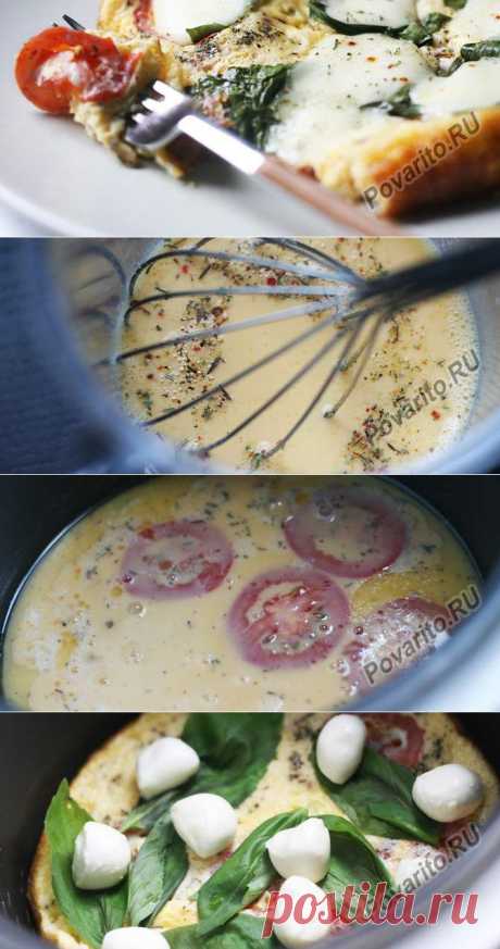 Омлет Капрезе в мультиварке Redmond RMC-M4505 пошаговый рецепт приготовления с фото