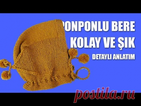 PONPONLU BEBEK  BERESİ  YAPILIŞI - Kolay ve Şık Bere Modelleri