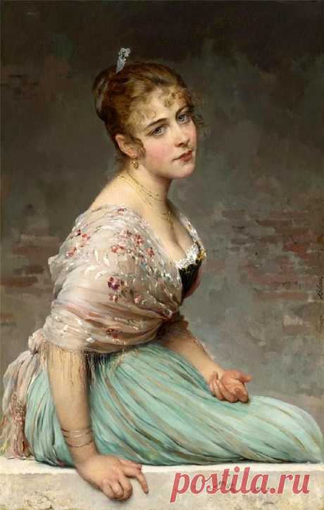 Eugene von Blaas .Женские портреты.