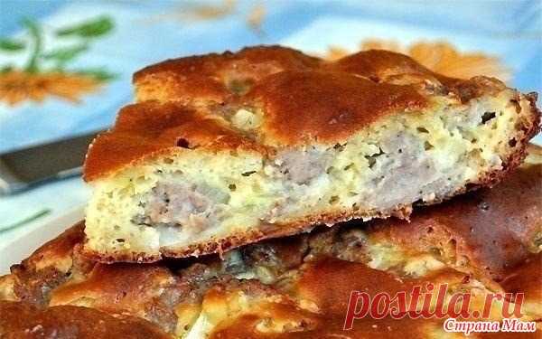 Пирог с мясом «Легче не бывает» Лучшего теста для наливных пирогов я нигде не встречала. Основное его преимущество — тесто без майонеза, а на кефире. Составляющие этого теста найдутся в каждом доме.