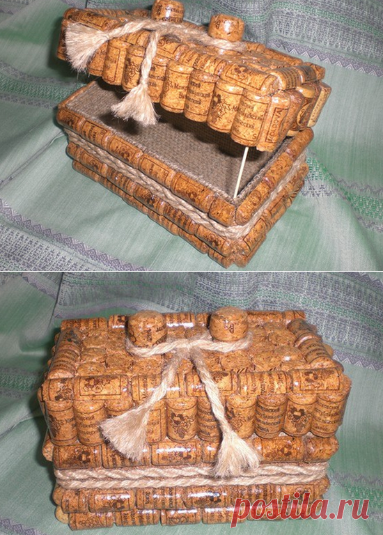 Шкатулка из винных пробок своими руками