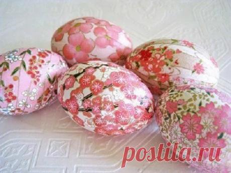 Декупаж пасхальных яиц