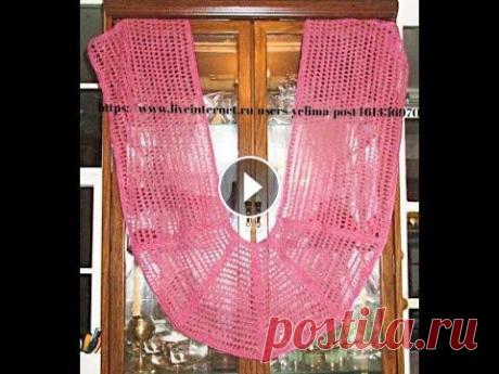 Шарф-накидка-''Сетчатый комфорт''. Видеообзор модели + описание дизайнa. #Knitting #knit #УзорыиУрокиПэчворкаотЕленыМорх #StitchPatternPatchworkLessonsFromYelenaMorh...