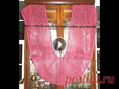 Шарф-накидка-''Сетчатый комфорт''. Видеообзор модели + описание дизайнa. #Knitting #knit #УзорыиУрокиПэчворкаотЕленыМорх #StitchPatternPatchworkLessonsFromYelenaMorh...