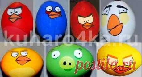 Хозяюшка. Кушать подано! - Расписные яйца ANGRY BIRDS