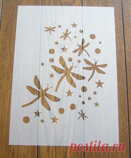 Dragonfly Stencil Mask Reusable PP Sheet for Arts & Crafts | Etsy