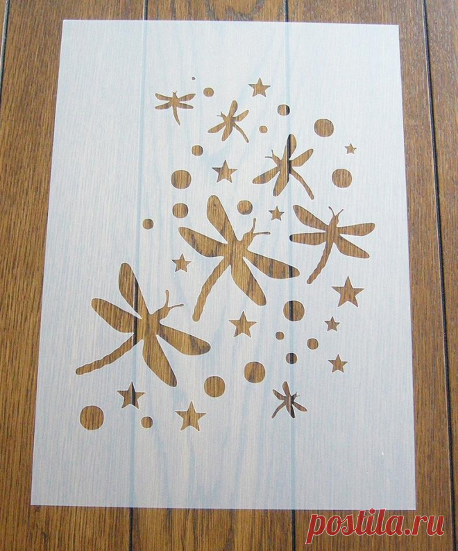 Dragonfly Stencil Mask Reusable PP Sheet for Arts & Crafts | Etsy