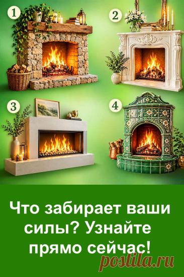 Почему иногда силы исчезают даже после обычного дня? Этот психологический тест поможет посмотреть на привычные ситуации с другой стороны. Четыре камина — четыре возможных причины внутреннего истощения. Один из них может удивительно точно отражать то, что происходит в вашей жизни сейчас. Загляните в статью и сравните свой результат с реальностью.