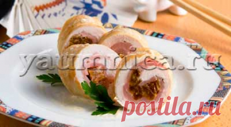 Вкусный рецепт куриных рулетиков с начинкой